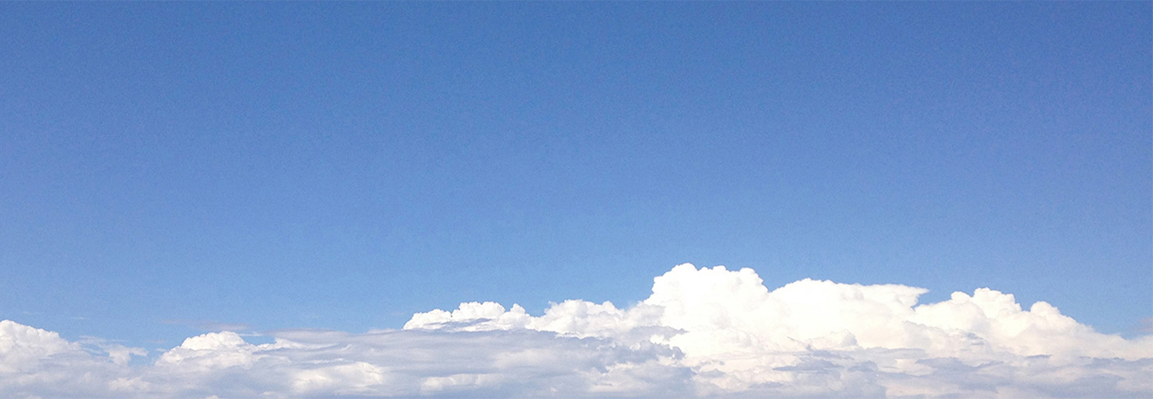 blue sky above white clouds